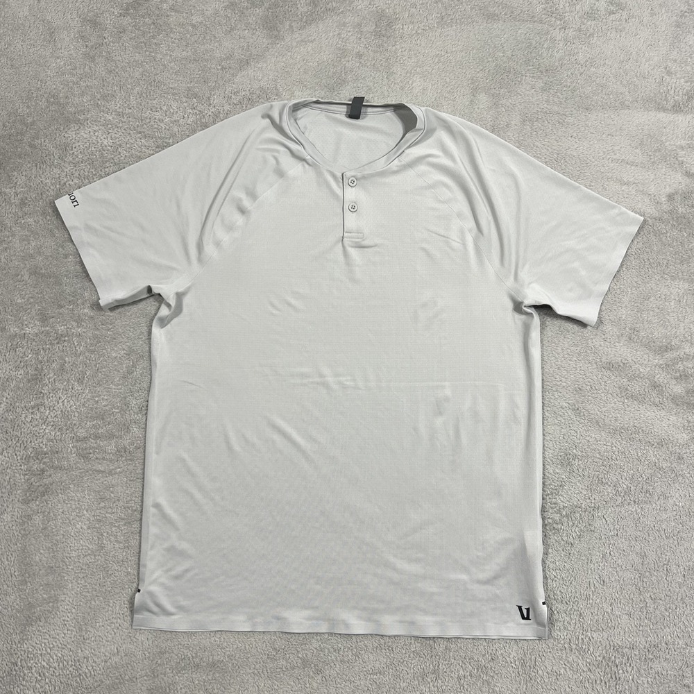 Vuori Viewpoint Henley Shirt Men Medium Stretch Performance Training Gym Running